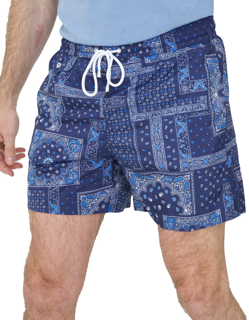 BANDANA PRINTED SWIM SHORTS