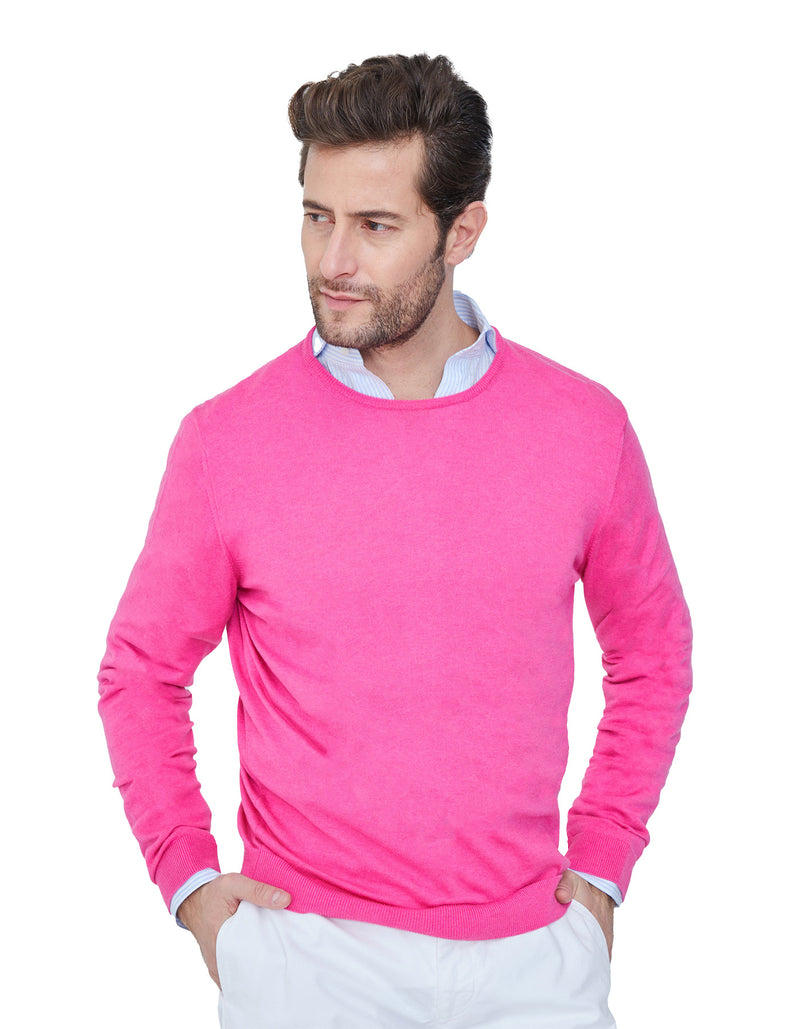 CREWNECK SWEATER WITH TIPPING