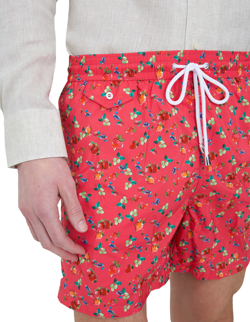 PRINTED BERRIES SWIM SHORTS