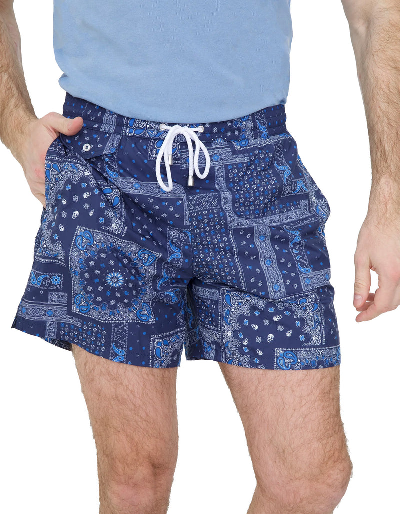 BANDANA PRINTED SWIM SHORTS