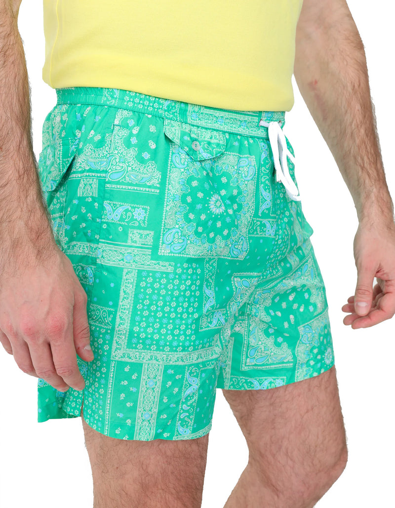 BANDANA PRINTED SWIM SHORTS