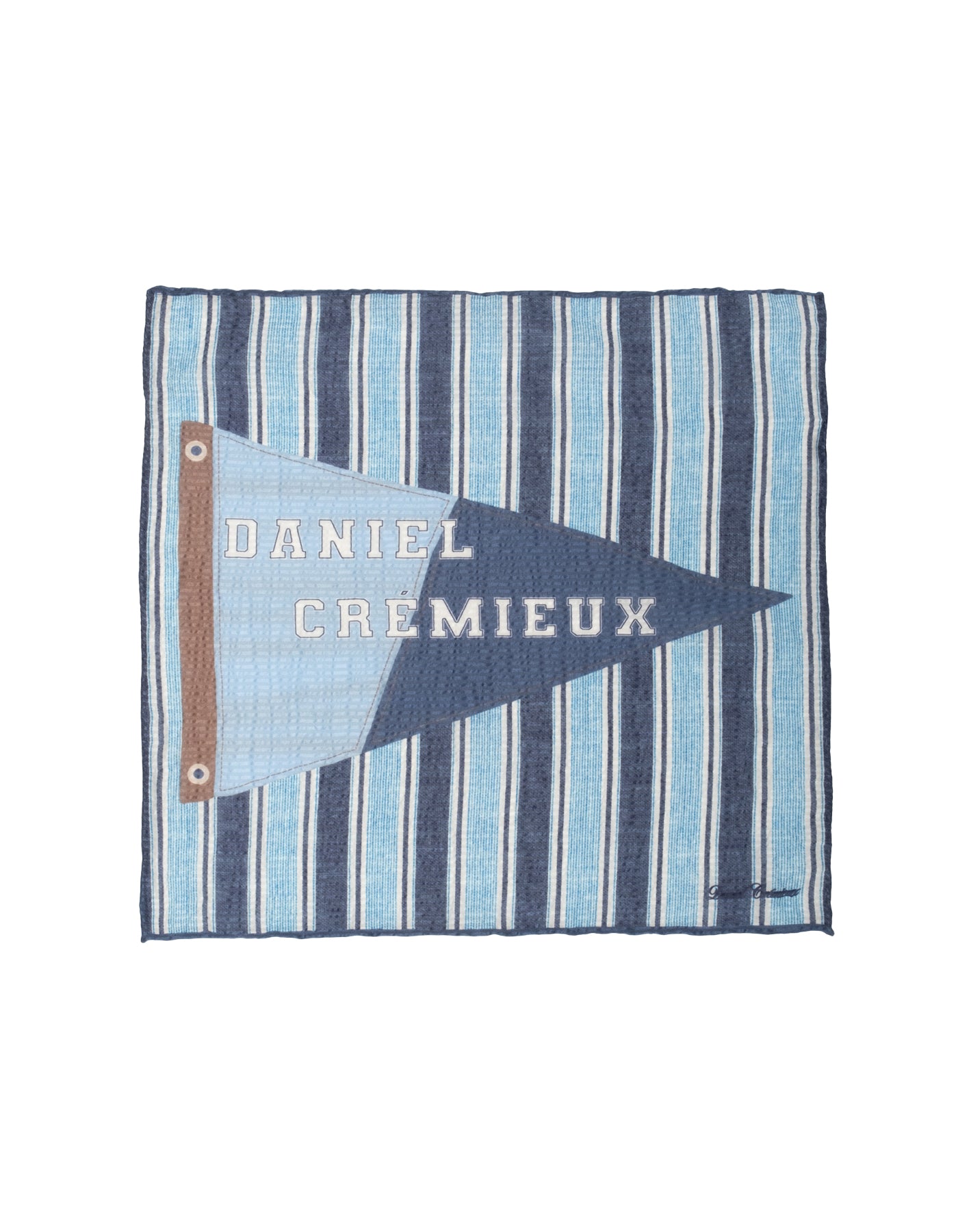 Seersucker Flag Print Pocket Square