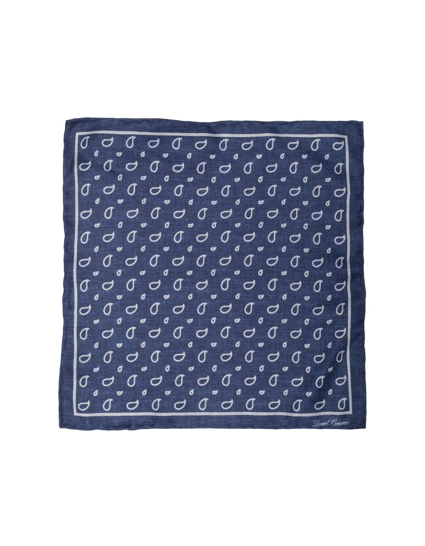 Silk Paisley Dot Pocket Square