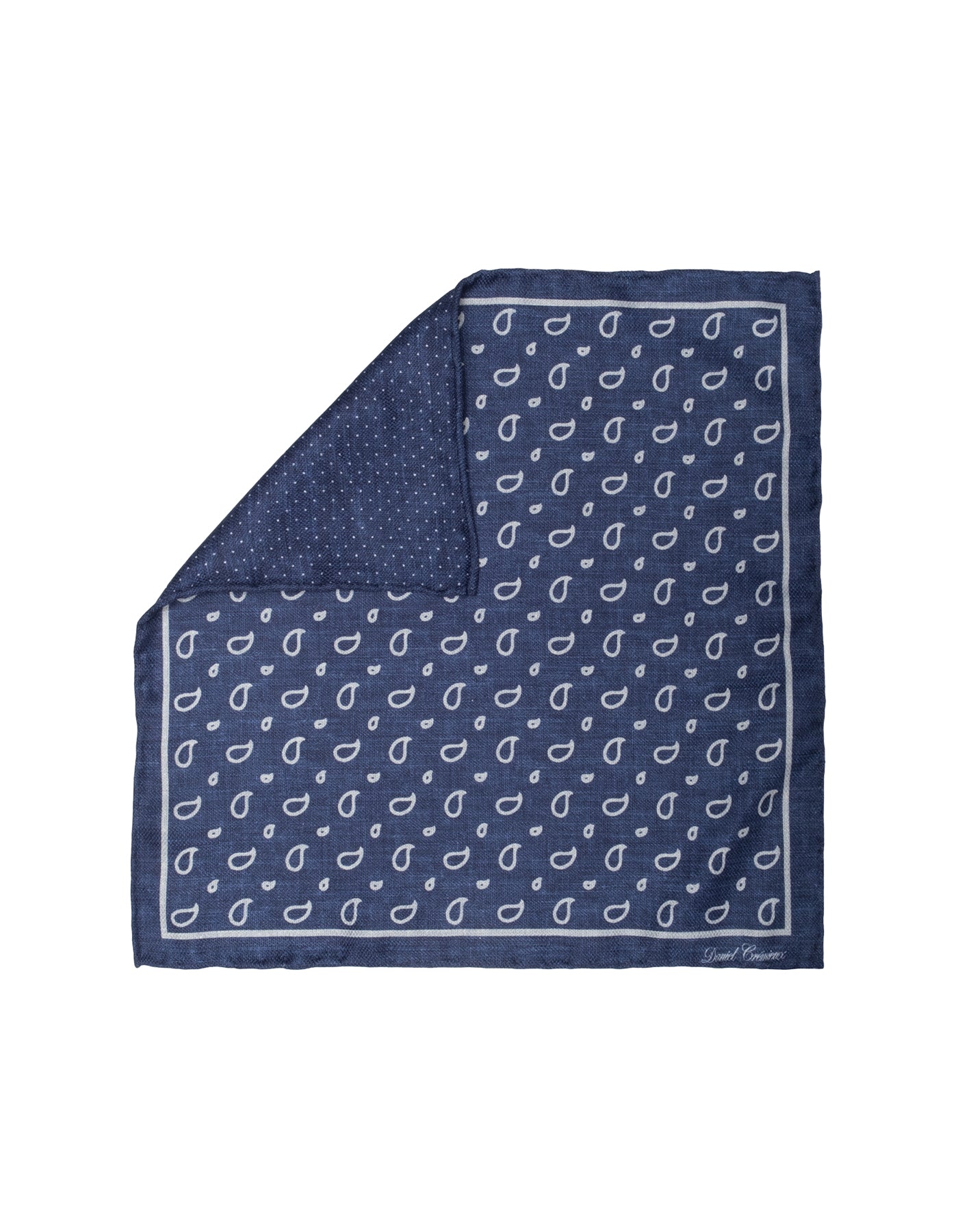 Silk Paisley Dot Pocket Square