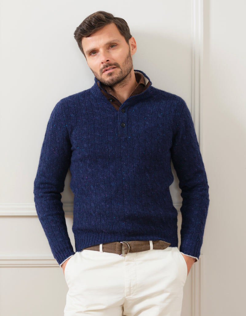 100% ITALIAN CASHMERE CABLE SWEATER