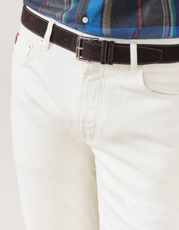 WHITE 5 POCKET JEANS