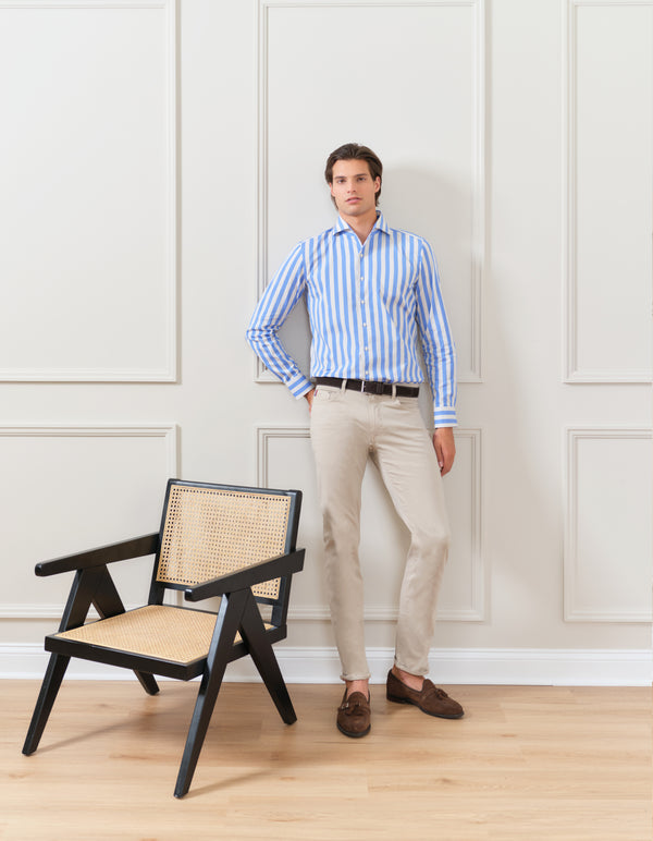 GARMENT DYED SATEEN GRIMAUD PANTS