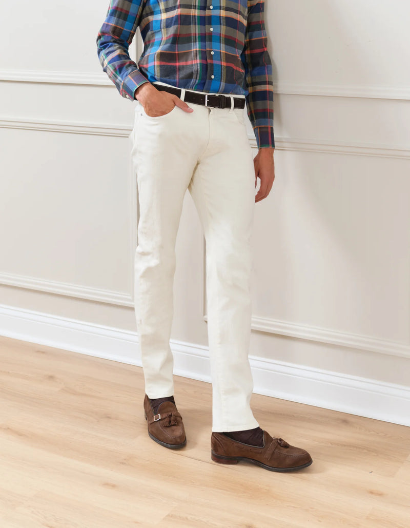 WHITE 5 POCKET JEANS