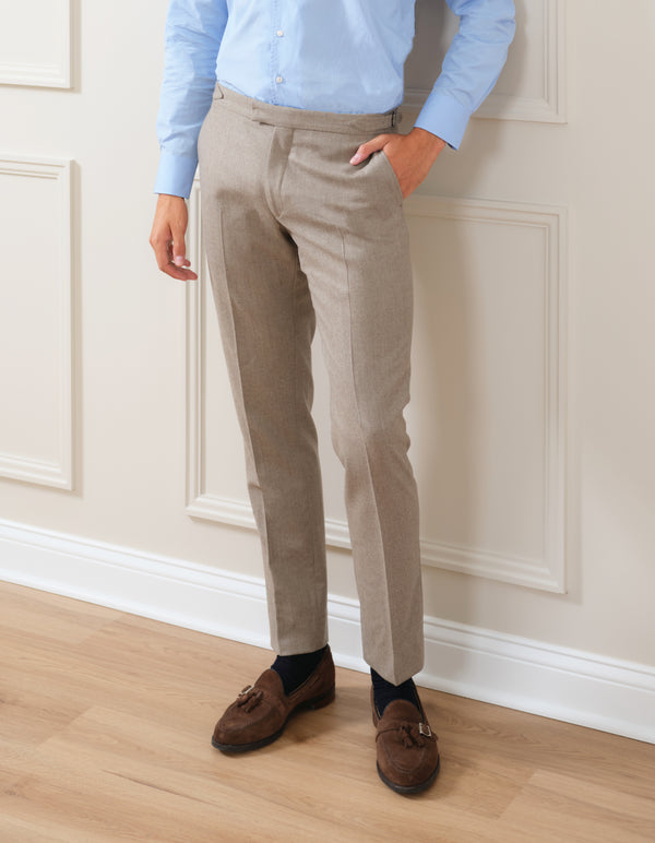 SOLID FLANNEL SIDE TAB PANT