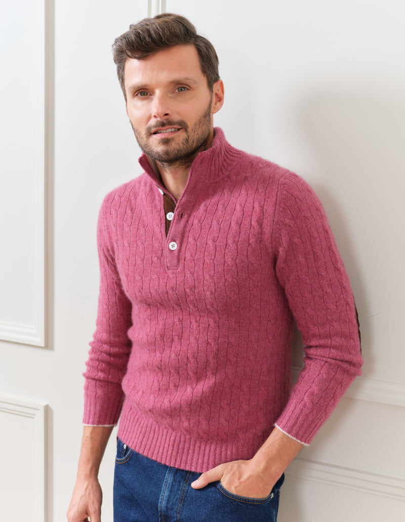 100% ITALIAN CASHMERE CABLE SWEATER