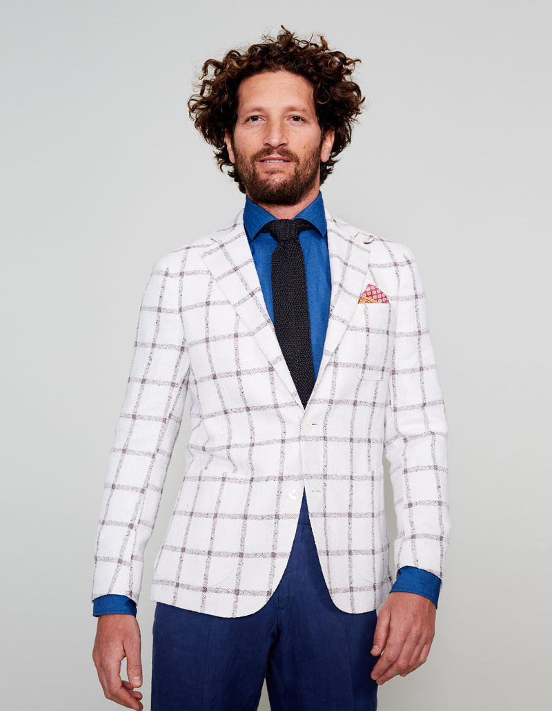 LAPO INDIGO CHAMBRAY ONE PIECE SPREAD COLLAR SHIRT