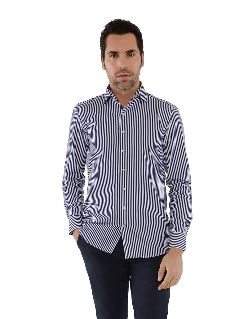 LUXURY POPLIN CANDY STRIPE FONTELINA SHIRT