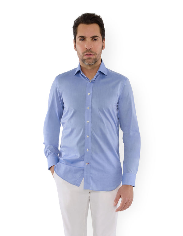 EGYPTIAN COTTON SPREAD COLLAR SHIRT