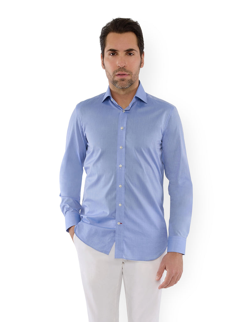 EGYPTIAN COTTON SPREAD COLLAR SHIRT