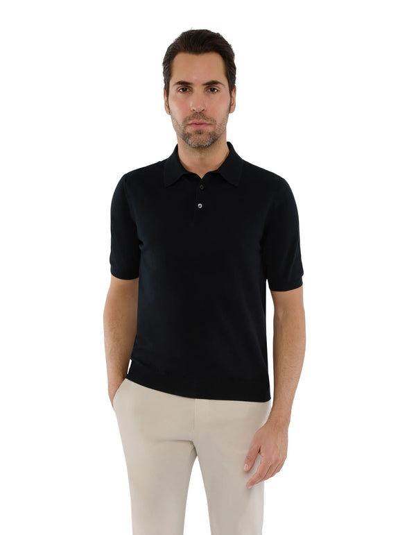 CREPE COTTON POLO WITH FULLY FASHION COLLAR