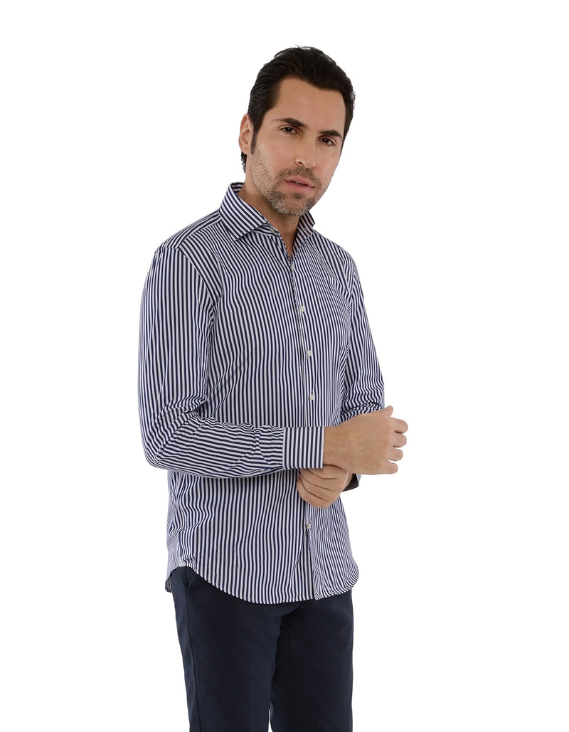 LUXURY POPLIN CANDY STRIPE FONTELINA SHIRT