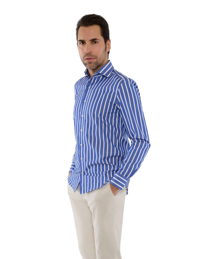 LUXURY POPLIN STRIPE FONTELINA SHIRT