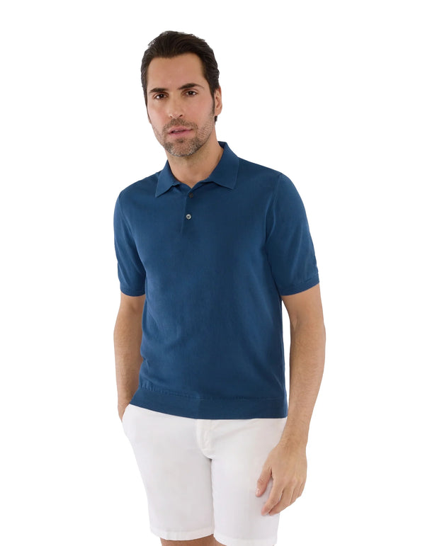 CREPE COTTON POLO WITH FULLY FASHION COLLAR