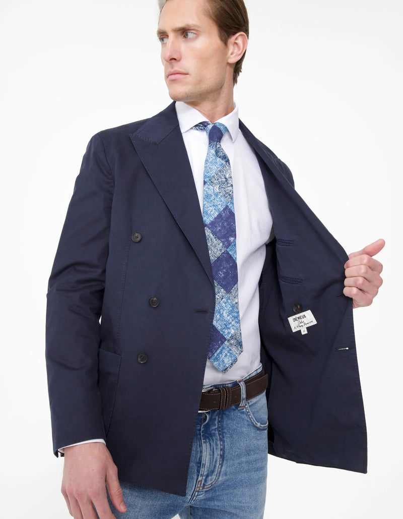 GARMENT DYE DOUBLE BREASTED BLAZER