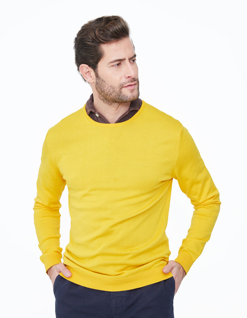 CREWNECK SWEATER WITH TIPPING