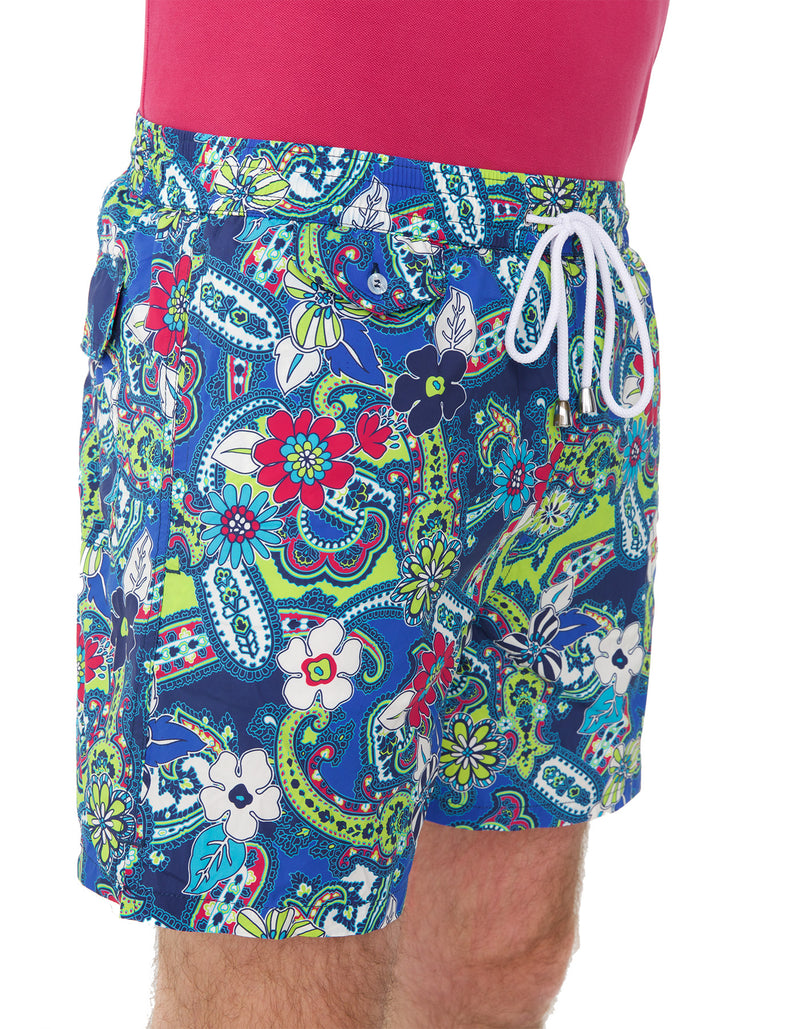 VINTAGE FLORAL PRINTED SWIM SHORTS