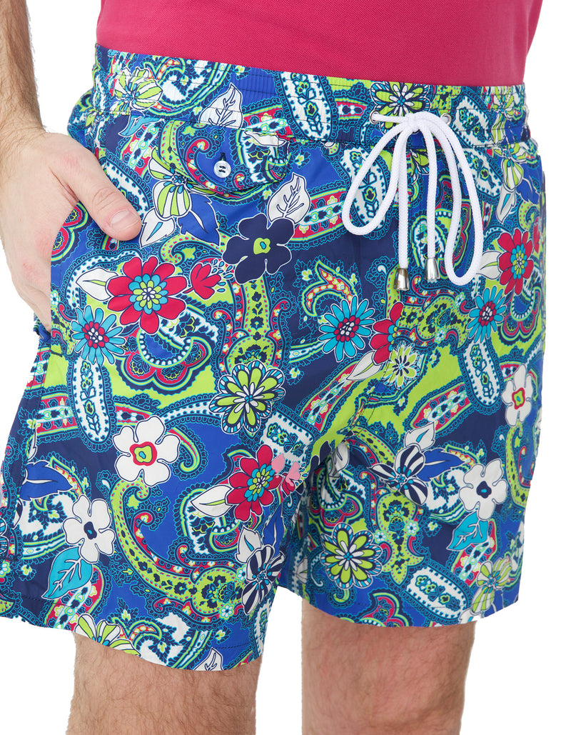 VINTAGE FLORAL PRINTED SWIM SHORTS