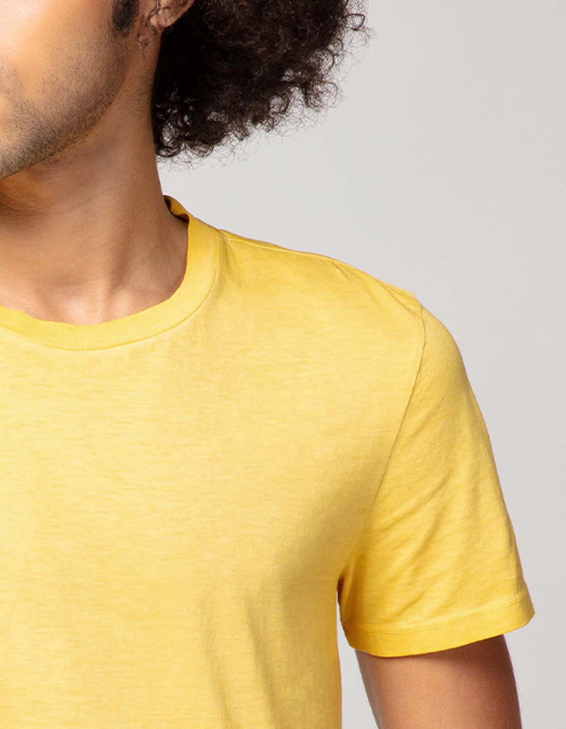 CREMIEUX YELLOW DELAVE BASIC CREW T-SHIRT