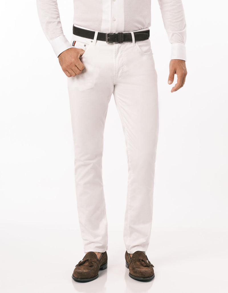 GARMENT DYE 5 POCKET PANT WHITE