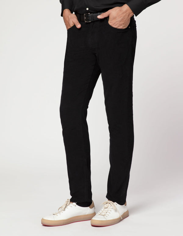 CREMIEUX FADED BLACK GRIMAUD CORDUROY PANTS