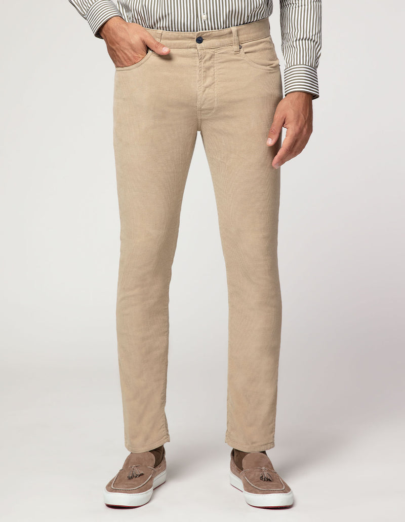 CREMIEUX KHAKI GRIMAUD CORDUROY PANTS