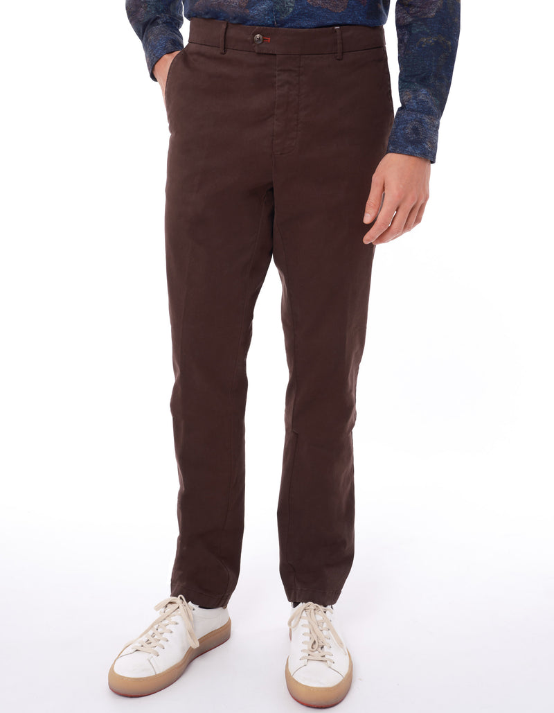 GARMENT DYED COTTON CHINO PANTS