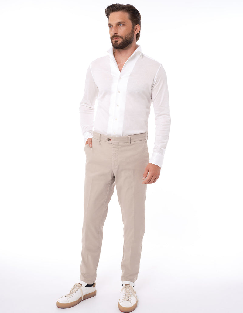 GARMENT DYED COTTON CHINO PANTS