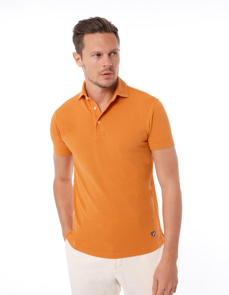 SUPIMA GARMENT DYED PIQUE POLO