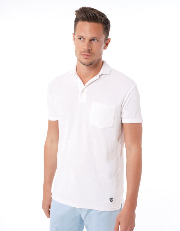 GARMENT DYED TERRY CLOTH POLO