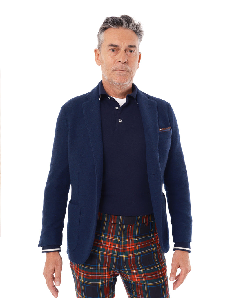 SLIM FIT CASHMERE PIQUE BLAZER