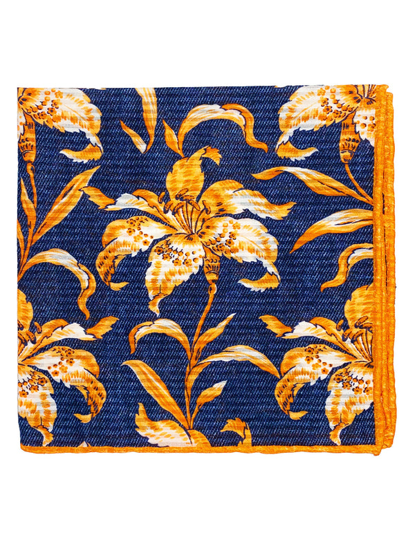 COTTON SILK SEERSUCKER POCKET SQUARE