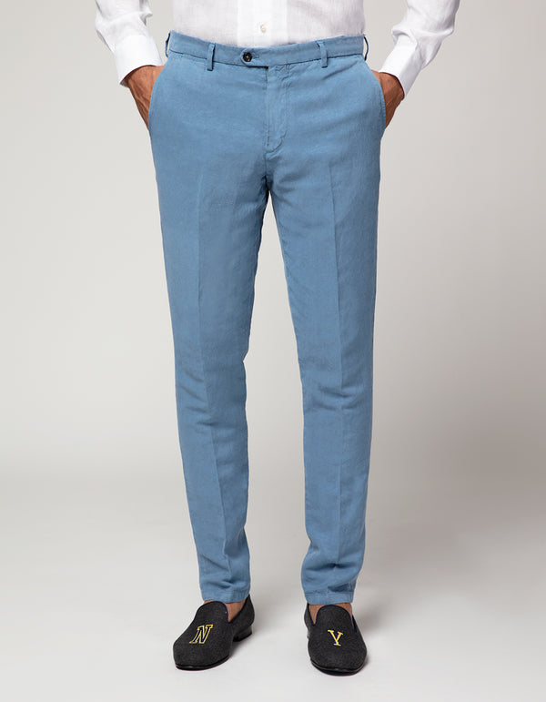 CREMIEUX MADE IN EUROPE COTTON STRETCH PANTS VINTAGE INDIGO