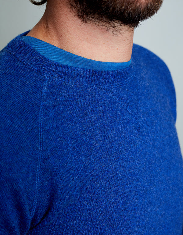 CREMIEUX ROYAL BLUE CASHMERE CREW NECK SWEATER