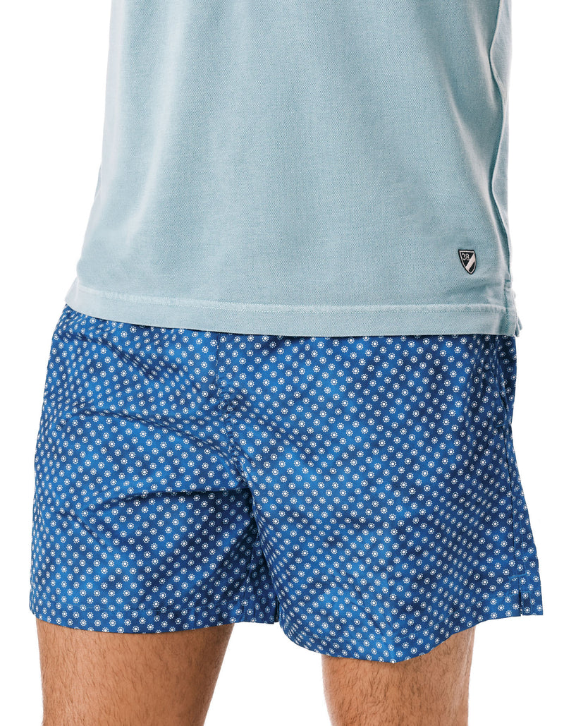 PRINTED SWIM SHORTS NAVY