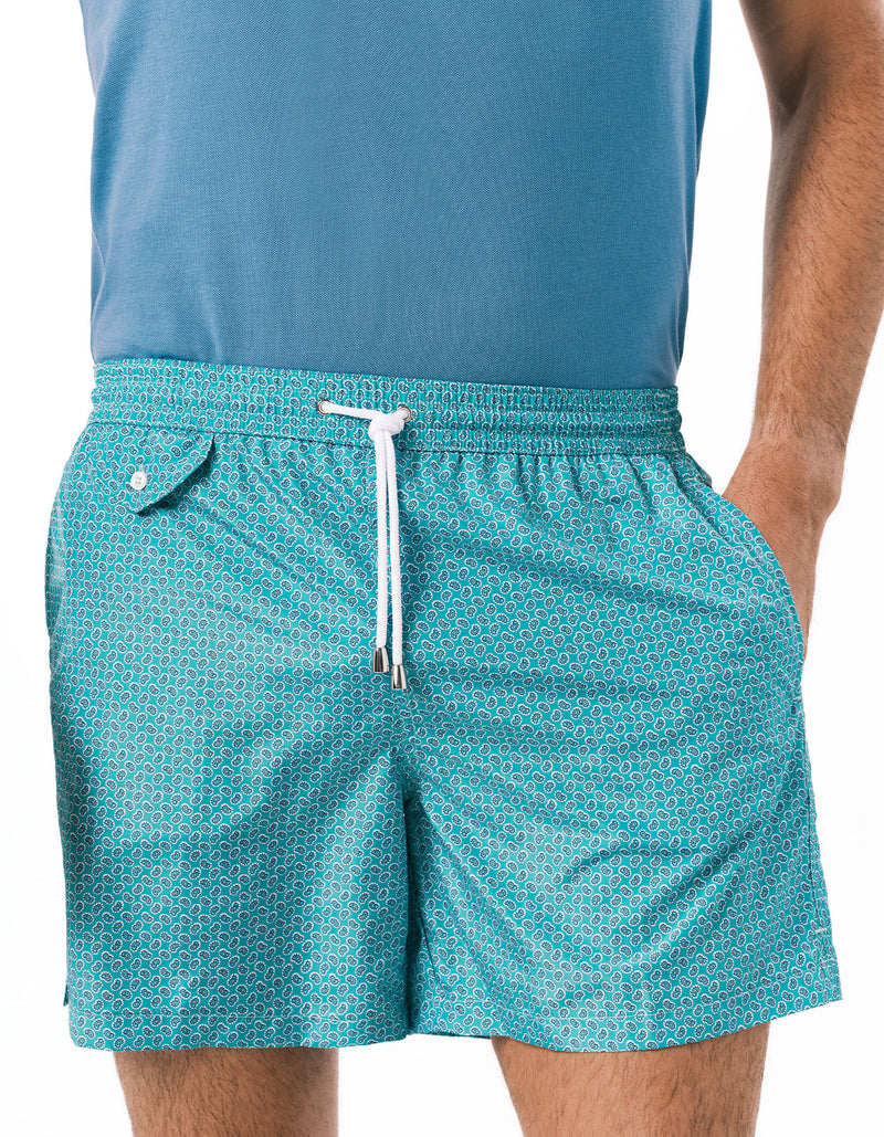 PAISLEY PRINTED SWIM SHORTS
