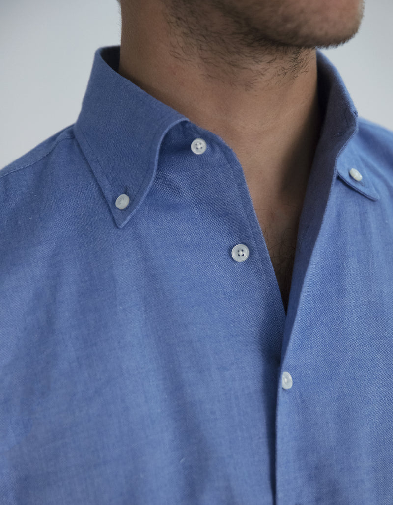 LIGHT WEIGHT FLANNEL BUTTON DOWN COLLAR SHIRT