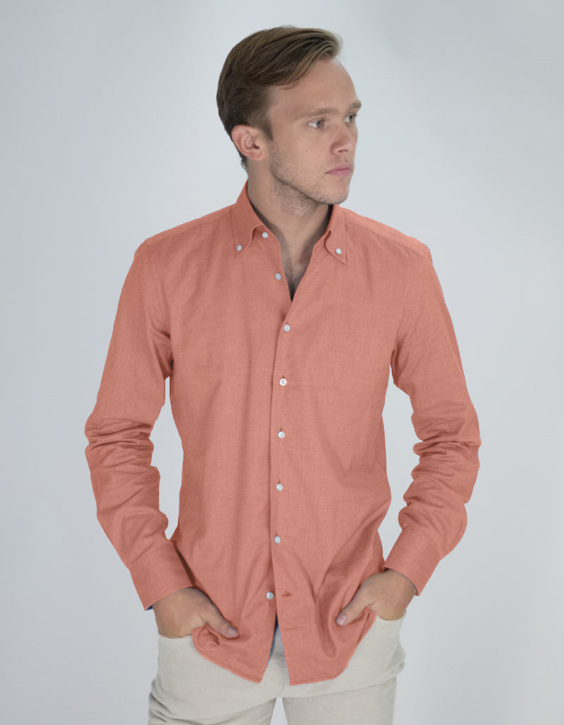 LIGHT WEIGHT FLANNEL BUTTON DOWN COLLAR SHIRT