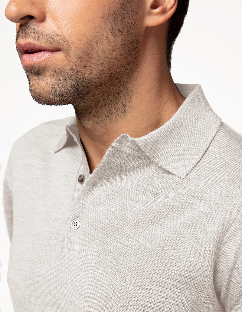 FINE MERINO LONG SLEEVE POLO