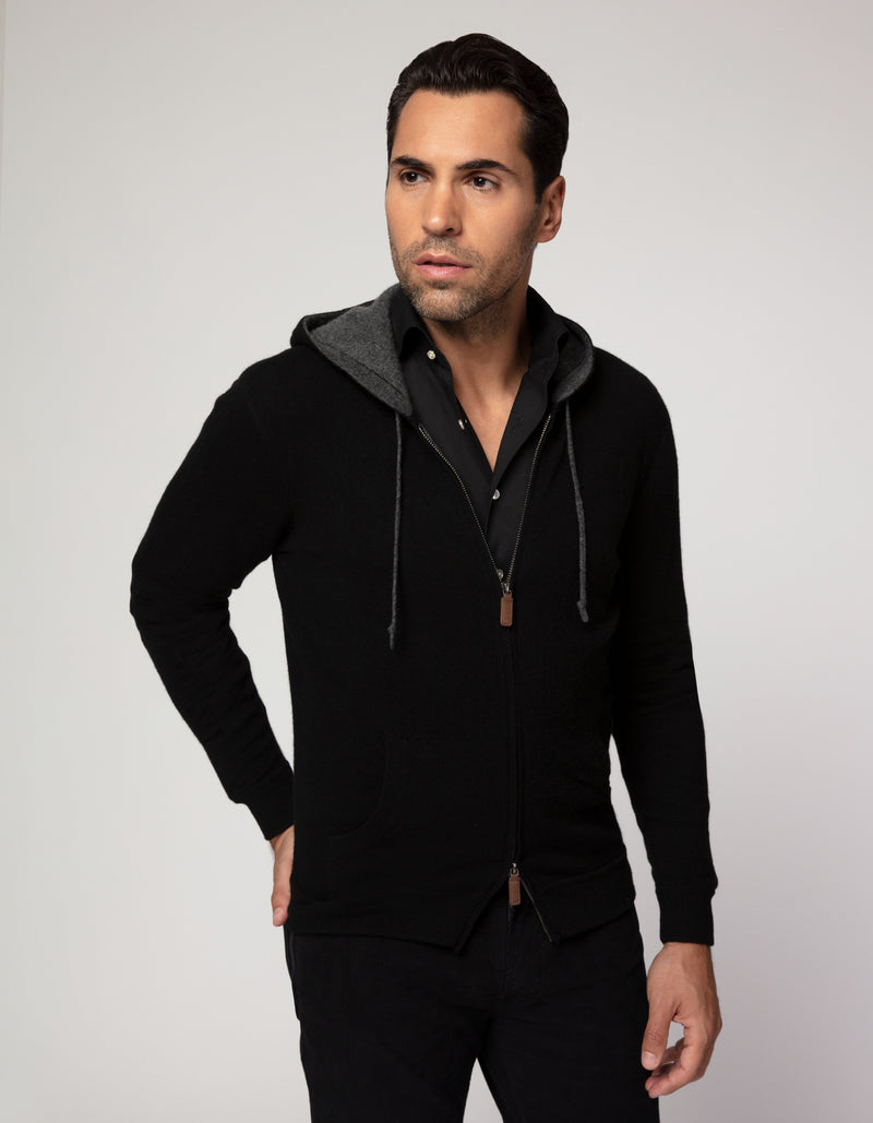 CREMIEUX CASHMERE HOODIE BLACK