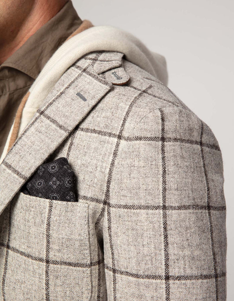 CREMIEUX FREETIME NATUREL UNDYED WOOL BLAZER