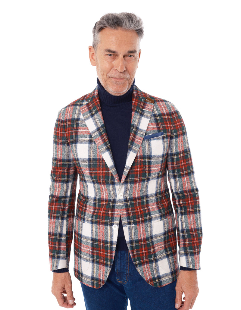 ALPACA WOOL TARTAN BLAZER