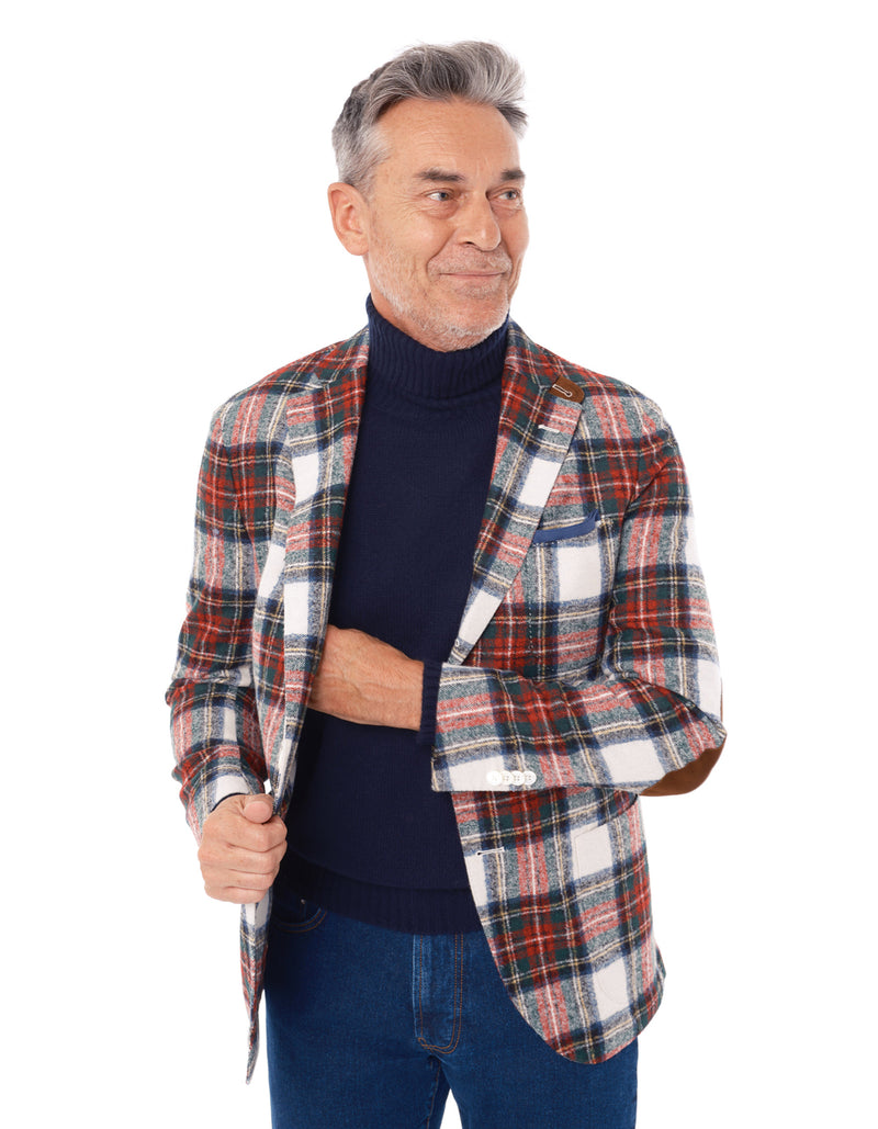 ALPACA WOOL TARTAN BLAZER