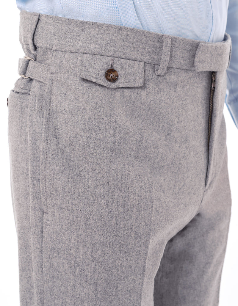 SOLID FLANNEL PLAIN FRONT PANT