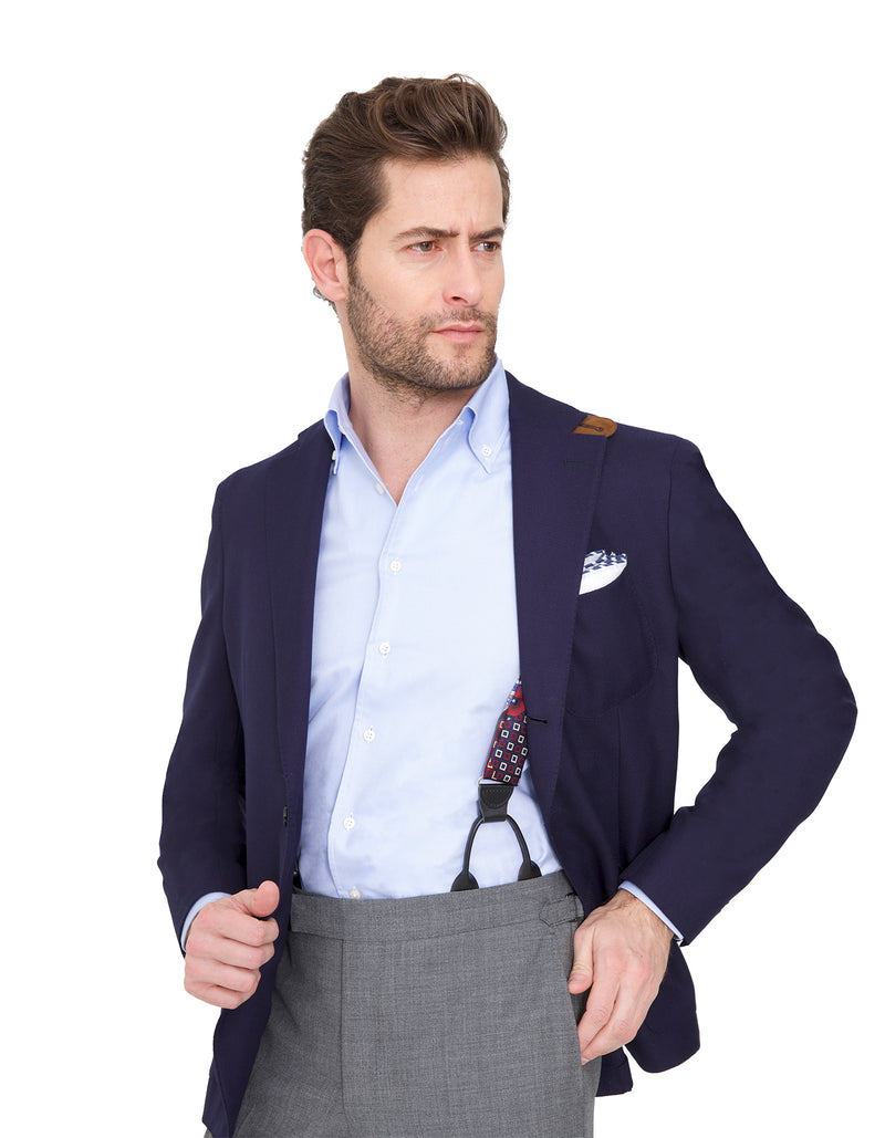 HOPSACK 2 BUTTON BLAZER