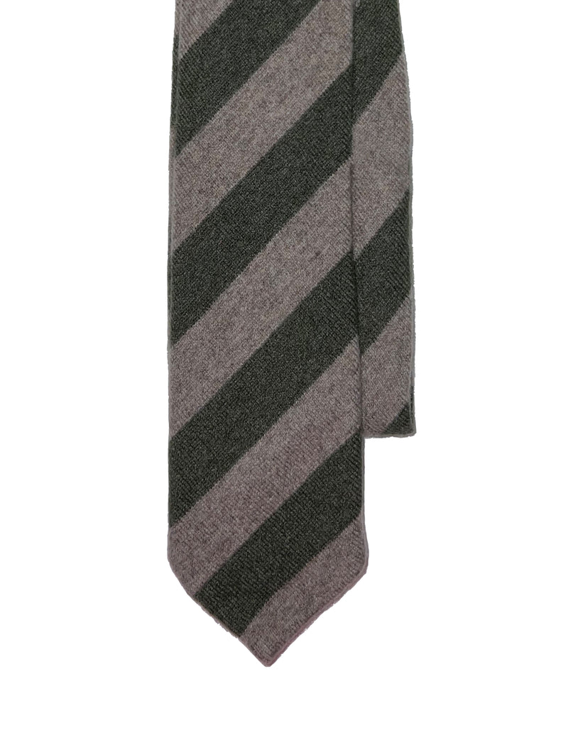 100% CASHMERE FULLY FASHIONED STRIPE TIE